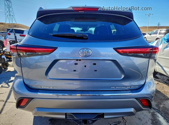 5TDFZRBH5NS183455 2022 TOYOTA HIGHLANDER Silver უკანა ხედი