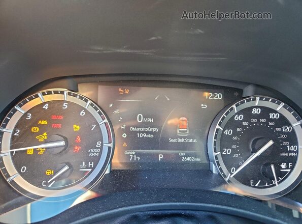 5TDFZRBH5NS183455 2022 TOYOTA HIGHLANDER Silver ხელსაწყოთა პანელის ხედი