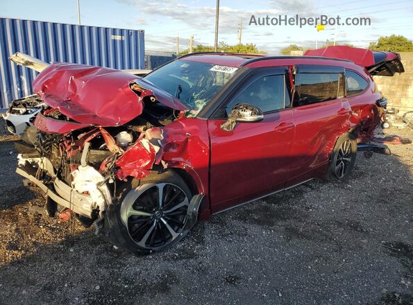5TDJZRAH9MS034511 2021 TOYOTA HIGHLANDER Красный 