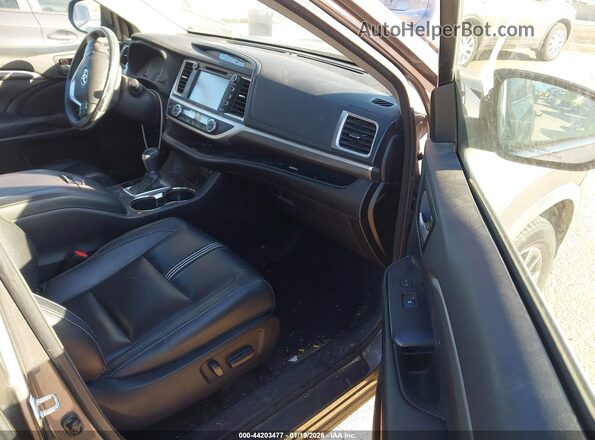 5TDJZRFH4HS398687 2017 TOYOTA HIGHLANDER Серый Вид салона спереди