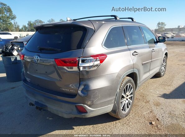 5TDJZRFH4HS398687 2017 TOYOTA HIGHLANDER Серый Задняя правая четверть