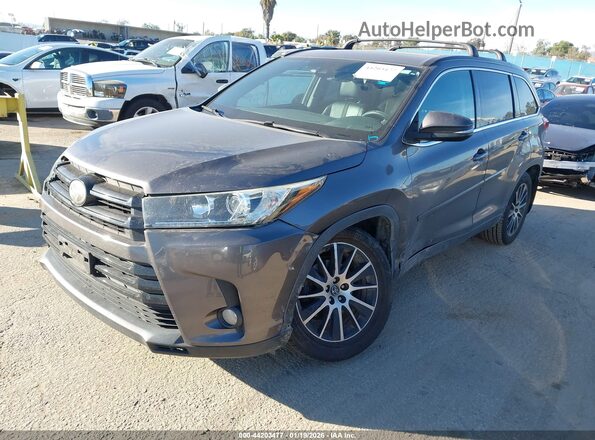 5TDJZRFH4HS398687 2017 TOYOTA HIGHLANDER Серый Передняя левая четверть