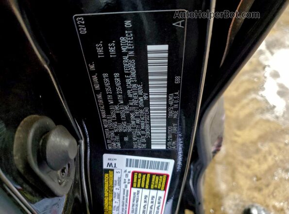 5TDKDRBH1PS021340 2023 TOYOTA HIGHLANDER Black Widok naklejki z numerem VIN