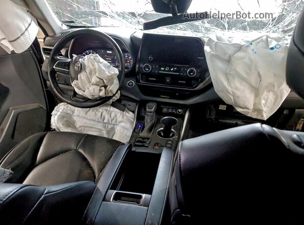 5TDKDRBH1PS021340 2023 TOYOTA HIGHLANDER Black Widok deski rozdzielczej