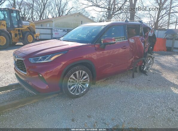 5TDKDRBH8SS583339 2025 TOYOTA HIGHLANDER Maroon Передня ліва чверть