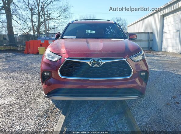 5TDKDRBH8SS583339 2025 TOYOTA HIGHLANDER Maroon Вид панелі приладів