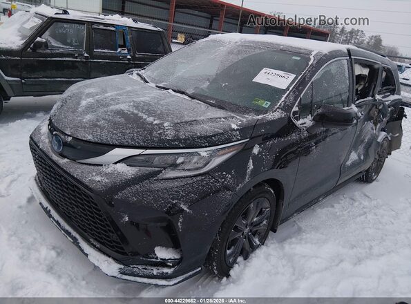 5TDXRKEC2NS075371 2022 TOYOTA SIENNA Black Vista tres cuartos delantera izquierda