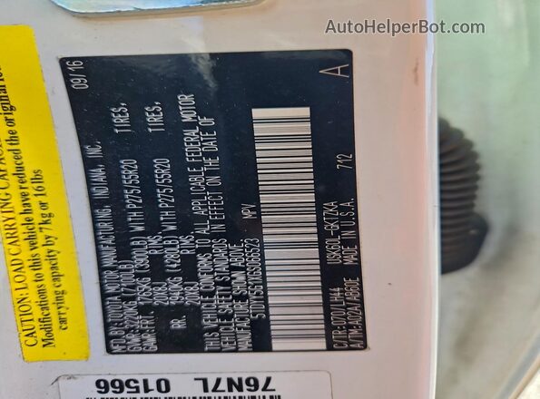 5TDYY5G1XGS066523 2016 TOYOTA SEQUOIA Белый Панорамный вид салона 360°