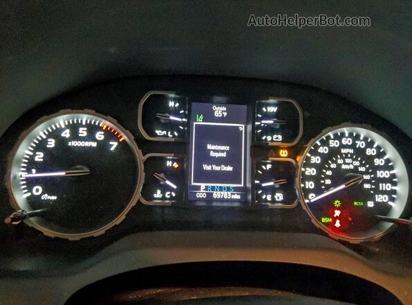 5TFHY5F18LX881857 2020 TOYOTA LIMITED Серый Вид щитка приборов