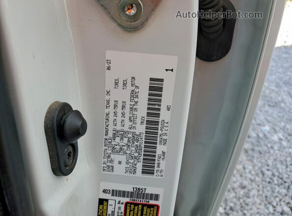 5TFKB5DB2PX114773 2023 TOYOTA TUNDRA White Widok naklejki z numerem VIN