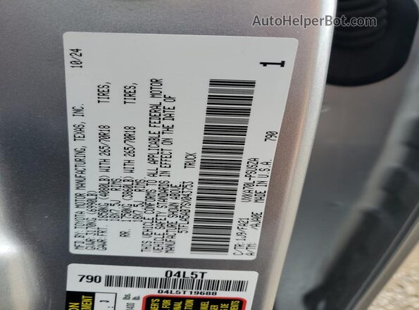 5TFLA5AB7SX043753 2025 TOYOTA TUNDRA Silver 
