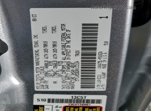 5TFLA5DB2RX133124 2024 TOYOTA TUNDRA Silver Вид підкапотного простору