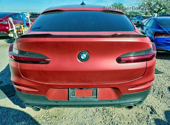 5UX2V1C08M9G72113 2021 BMW X4 Red 
