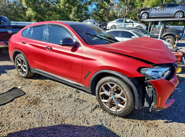 5UX2V1C08M9G72113 2021 BMW X4 Red 