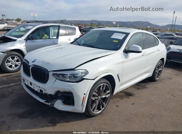 5UX2V5C04M9D93698 2021 BMW X4 White Przód lewy