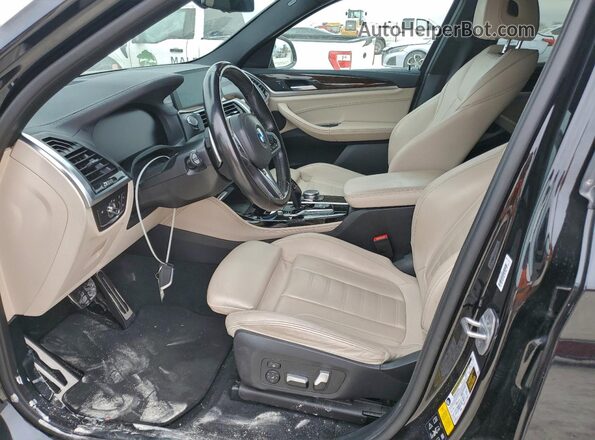 5UX2V5C07M9G68898 2021 BMW X4 Black Widok wnętrza z przodu