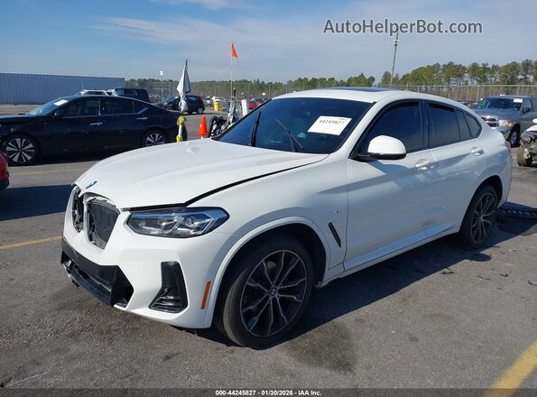 5UX33DT02P9N55057 2023 BMW X4 White Առջևի ձախ երեք քառորդ տեսարան