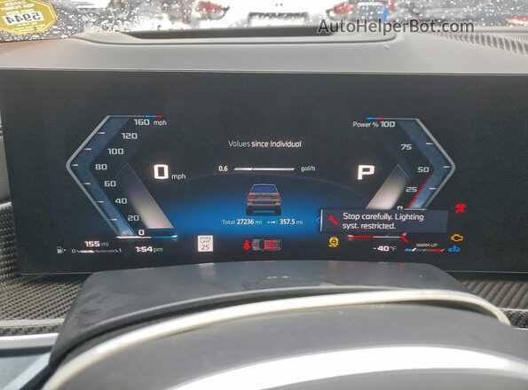 5UX33EM05R9T62618 2024 BMW X7 Gray ხელსაწყოთა პანელის ხედი