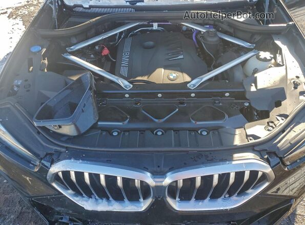5UX33EX03S9W98284 2025 BMW X6 Black Vista del compartimento del motor
