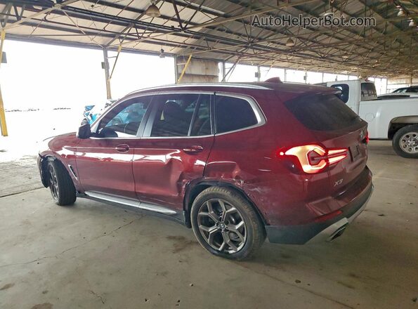 5UX43DP06N9K87898 2022 BMW X3 Burgundy Задня ліва чверть