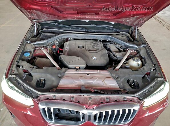5UX43DP06N9K87898 2022 BMW X3 Burgundy Вид підкапотного простору