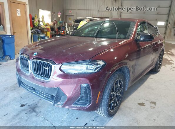 5UX43DT03N9L75409 2022 BMW X4 Red Առջևի ձախ երեք քառորդ տեսարան