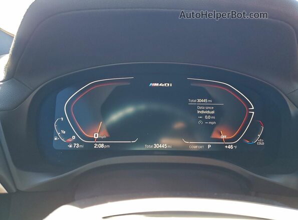 5UX43DT04P9P70850 2023 BMW X4 Gray Vista del cuadro de instrumentos