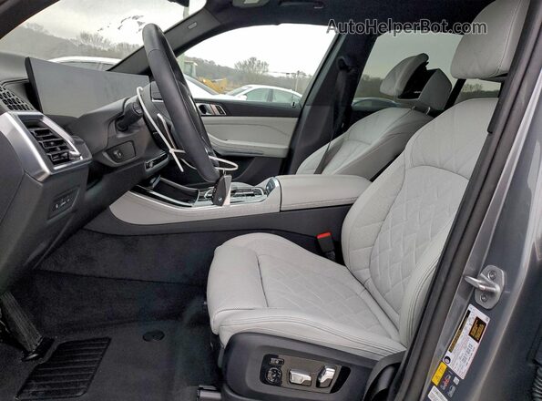 5UX43EU02S9Y67204 2025 BMW X5 Gray Widok wnętrza z przodu