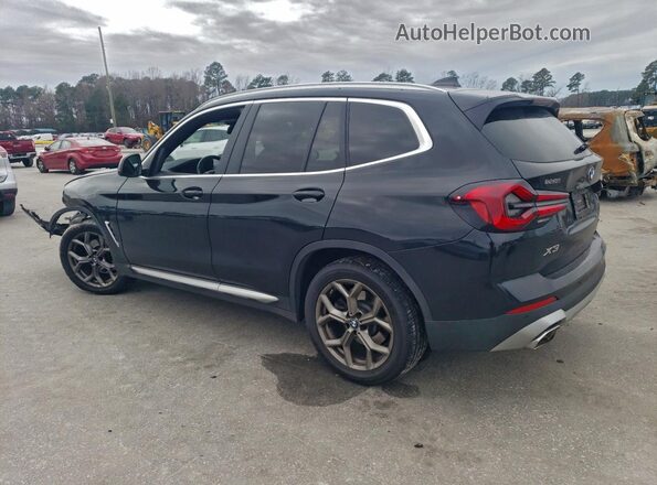 5UX53DP02N9M93322 2022 BMW X3 Black Tył lewy