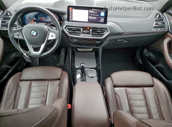 5UX53DP0XP9P82001 2023 BMW X3 Gray Вид панелі приладів