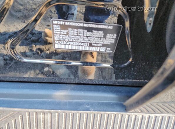 5UX53GP0XS9064331 2025 BMW X3 Black VIN sticker view