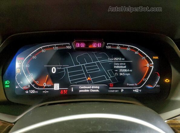 5UXCR6C05P9R20664 2023 BMW X5 White Instrument cluster view