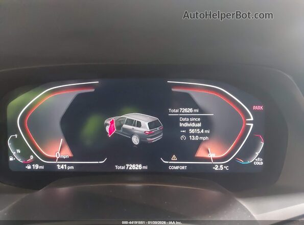 5UXCW2C00M9F66858 2021 BMW X7 Black Вид задніх сидінь