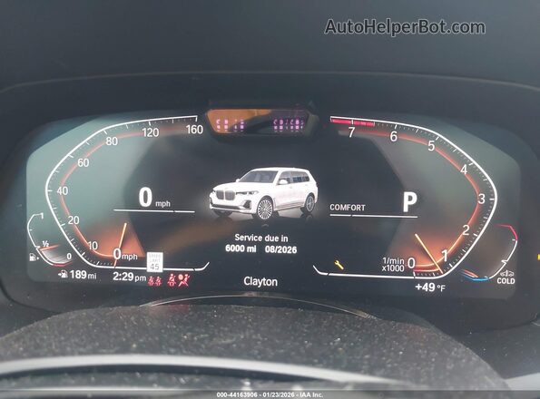 5UXCW2C01L9C50836 2020 BMW X7 White Вид задніх сидінь