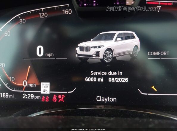 5UXCW2C01L9C50836 2020 BMW X7 White 