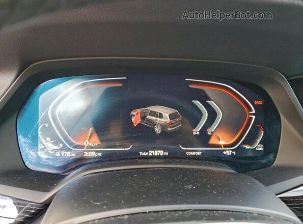 5UXCW2C01N9M30821 2022 BMW X7 Black Widok zestawu wskaźników