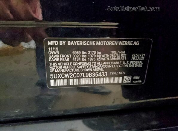 5UXCW2C07L9B35433 2020 BMW X7 Black 