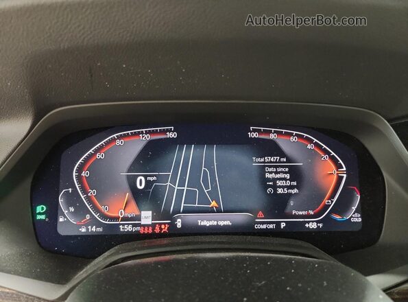 5UXCW2C09M9F03516 2021 BMW X7 Charcoal Vista del cuadro de instrumentos