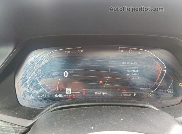 5UXCW2C09N9L12001 2022 BMW X7 Gray Սարքավորումների վահանակի տեսք