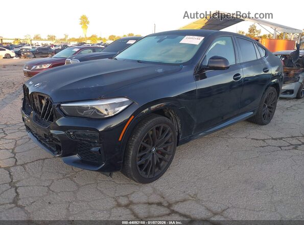 5UXCY6C02N9K41922 2022 BMW X6 Black Front left
