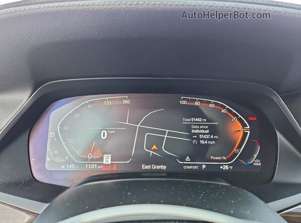 5UXCY6C04M9H53389 2021 BMW X6 Белый Вид щитка приборов