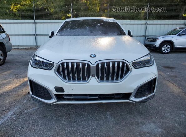 5UXCY6C09L9C59690 2020 BMW X6 White Вид спереду