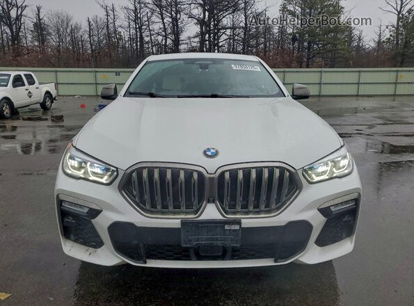 5UXCY8C06M9E51632 2021 BMW X6 White Вид спереду