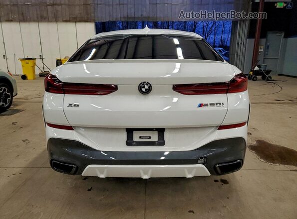 5UXCY8C09L9B98482 2020 BMW X6 White უკანა ხედი