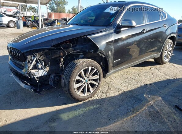 5UXKU0C35H0G69347 2017 BMW X6 Black Передня ліва чверть