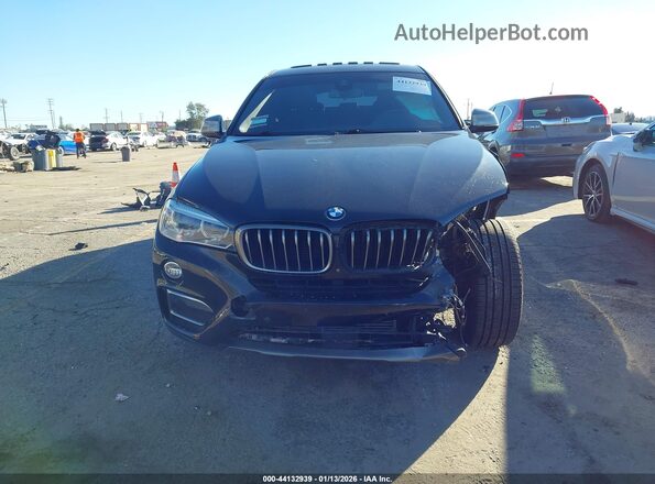 5UXKU0C35H0G69347 2017 BMW X6 Black Вид задньої частини салону