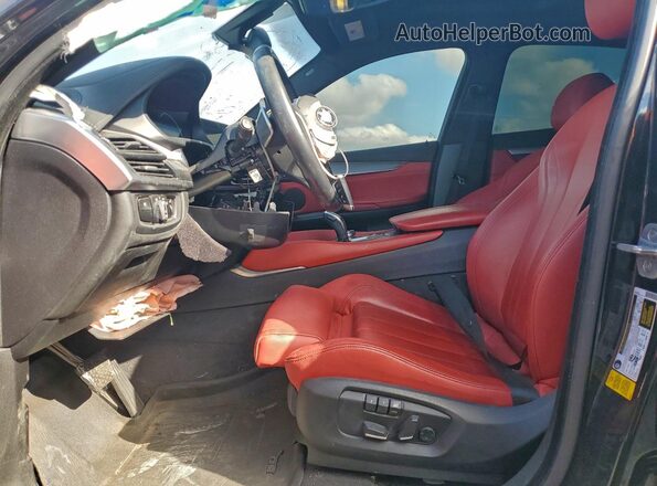 5UXKU0C36H0G57479 2017 BMW X6 Black Widok wnętrza z przodu