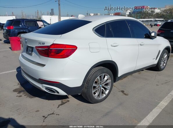 5UXKU2C50J0X49638 2018 BMW X6 White Задня права чверть