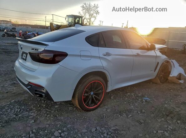 5UXKU2C59J0Z62698 2018 BMW X6 White Задня права чверть