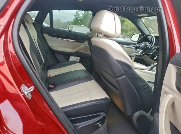 5UXKU2C5XK0Z65997 2019 BMW X6 Red Вид задньої частини салону